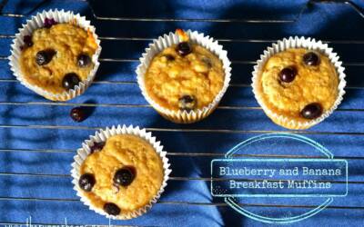 Blueberry and Banana Breakfast Muffins