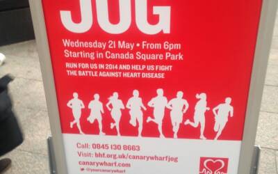 British Heart Foundation Canary Wharf 10K Jog