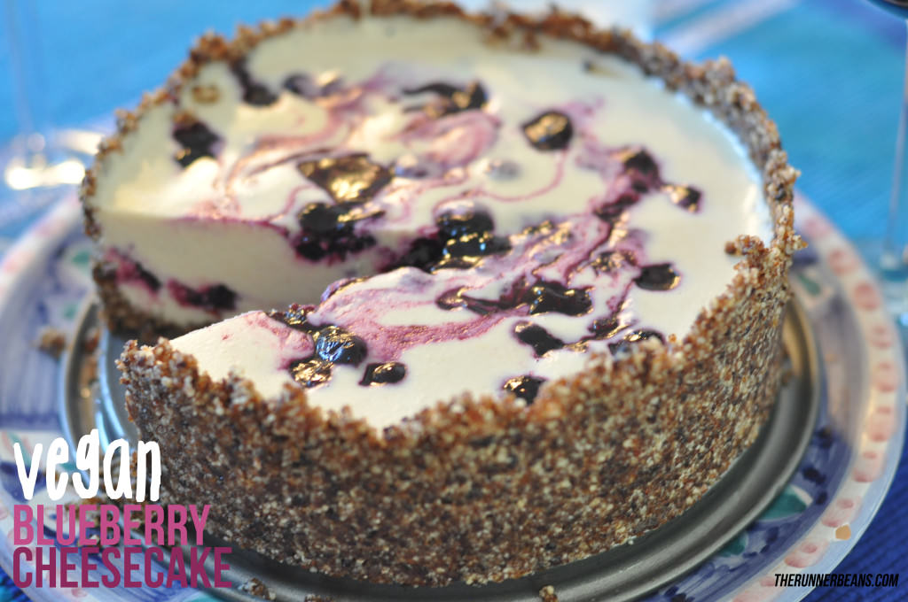 no bake vegan blueberry cheesecake