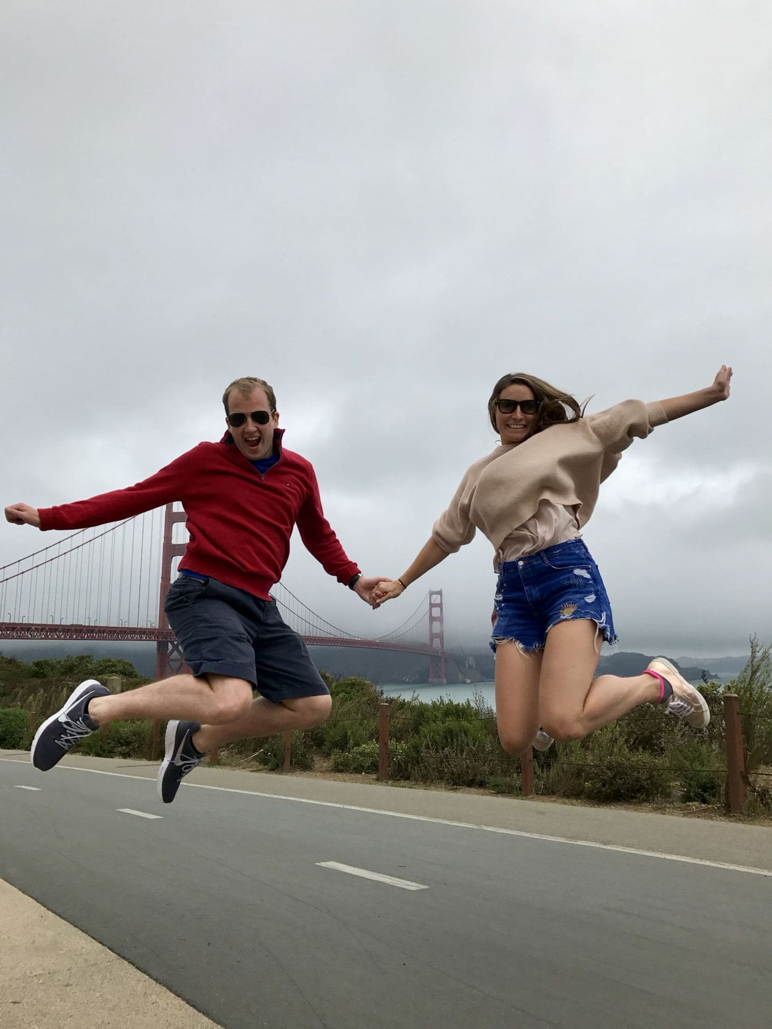 Cycling Across Golden Gate Bridge 