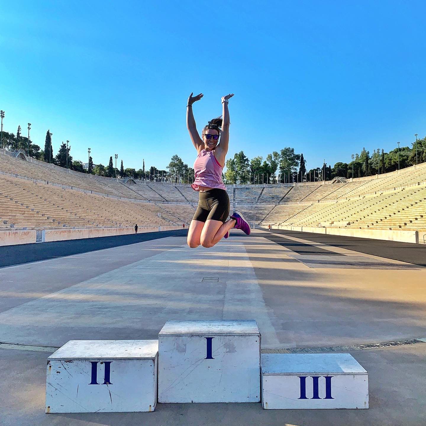 how to run around the Panathenaic Stadium 